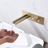 New Basin Faucet Bathroom Wall Mounted Concealed Hot and Cold Brass Water Mixer Tap Chrome Black Waterfall Sink Mixer Crane