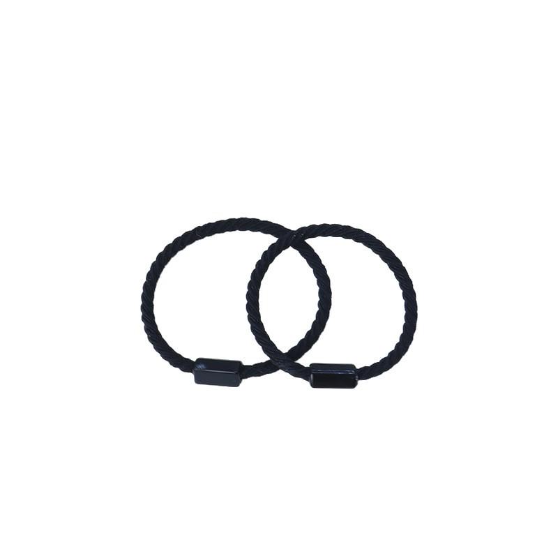 Korean Style Cable Knit Children's Hair Ties - Elastic, Hair-Friendly Candy Color Square Buckle Accessories.