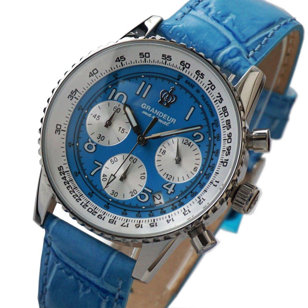 

GRANDEUR Watch Japanese Leather JOSC028W5 [Grandeur] Мужской хронограф/Синий