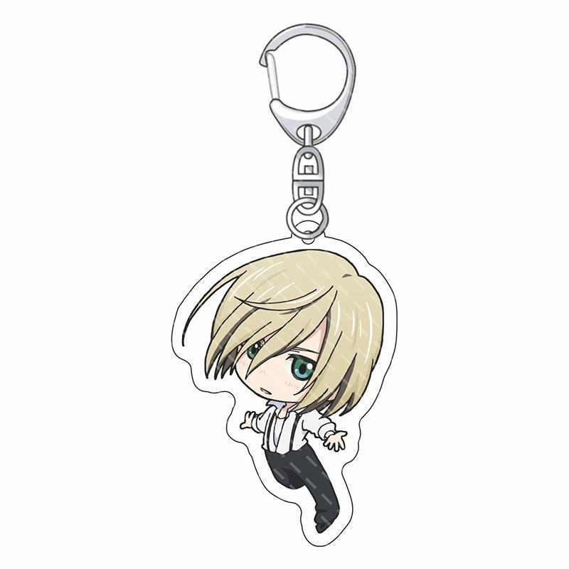 

Anime Yuri on Ice Acrylic key ring keychain Skiing Pose Series Two male leads skating Bag Charm Decorative Item 6 cm