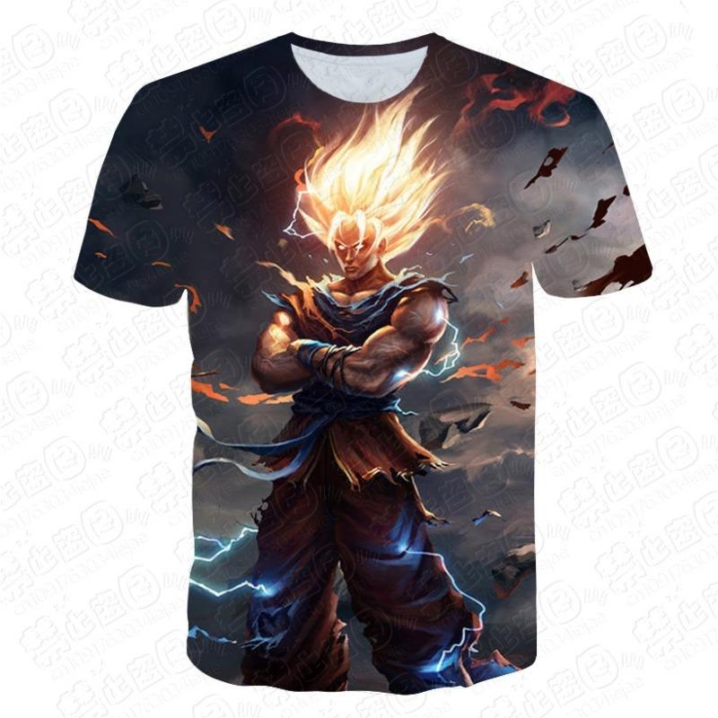 25-26 Dragon Ball Goku Football Jersey Anime Graphic T-shirt Sports Dry Quickly Men's T-Shirt Children's Clothing Tee Y2k Woman