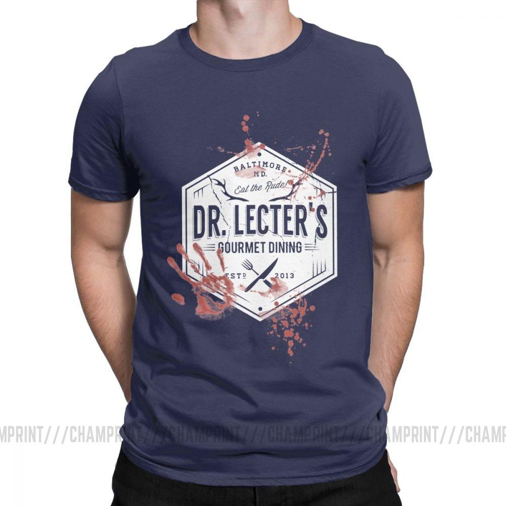 Dr. Lecters Gourmet-Dinner Hannibal Schweigen der Lämmer 100% Baumwolle Rundhals Lecter Mads Horror Hannigram T-Shirt für Männer