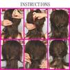 Lot de 2 pinces à queue de cheval en plastique pour femme et fille, accessoire de coiffure, tresse, noir