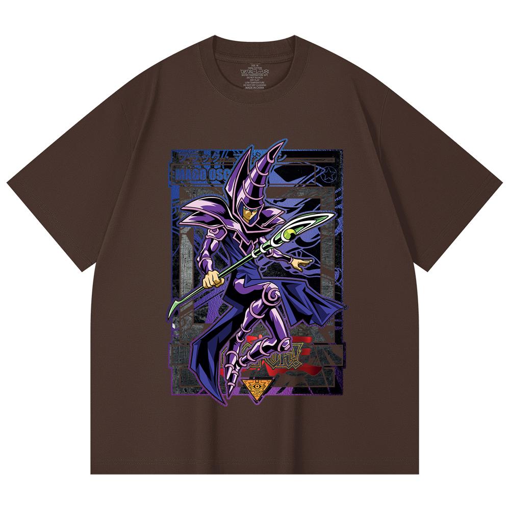 230 Gsm 100% Cotton Yu-Gi-Oh V5 Mago Oscuro Print Unisex Heavy Cotton T Shirt