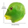 [ShuaWdk] Funny Green Fish Head Mask for Halloween, Funny Merman Mask, Animal Mask, Headgear, Disguise, Monster, Cosplay, Realistic Rubber Green Head