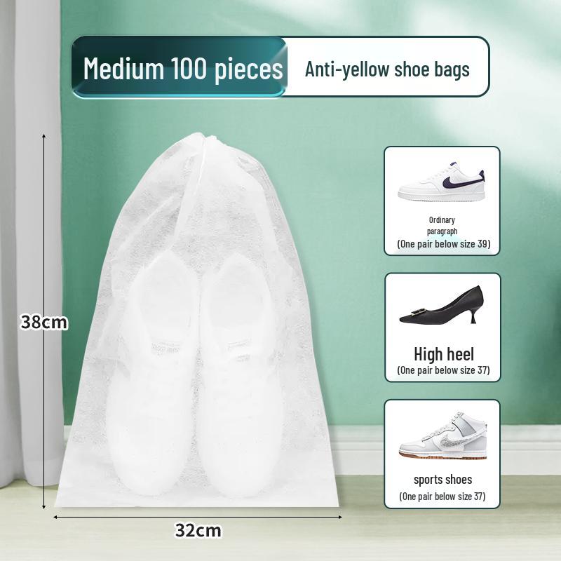 Shoe Drying & Storage Bag - Anti-Yellowing, Dustproof, Moisture-Proof Travel Cover for White Shoes