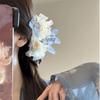 Blue Butterfly Flower Hairpin Simulation Flower Chinese Style Hair Clip  Party