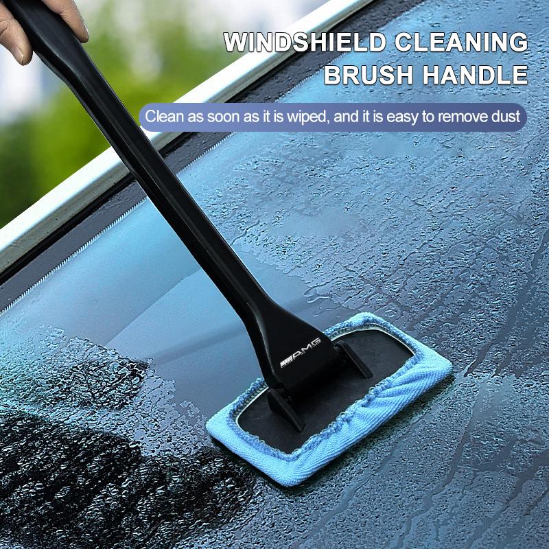 Car Window Cleaner Brush Kit Windshield Cleaning Wash Tool For Mercedes Benz AMG W212 W205 W246 W177 W176 W213 GLC GLE GLS ML Welcome Laser Logo Lamp