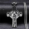 Cristiano Cristo Eucaristía Halo Zumo de Uva Collar Cruz Acero Inoxidable Hombres Mujeres Católico Espíritu Santo Iglesia Cadena Joyería