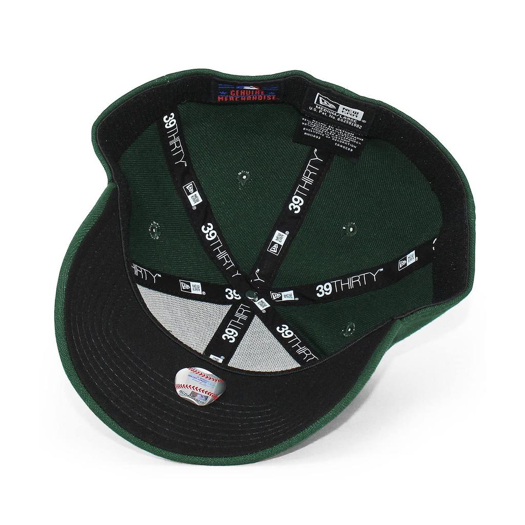 New Era Oakland Athletics 39THIRTY MLB TEAM CLASSIC FLEX FIT CAP ATHLETICS Stretch Fit Dark (OAKLAND 3930) (Size S/M (approx. 55.8-57.7cm), Green)