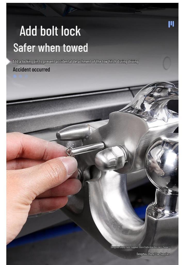 Shunyi Haval Modified Trailer Hitch Rear Stainless Steel 2nd Gen Ruffian Tiger Head Arm Hook Accessories