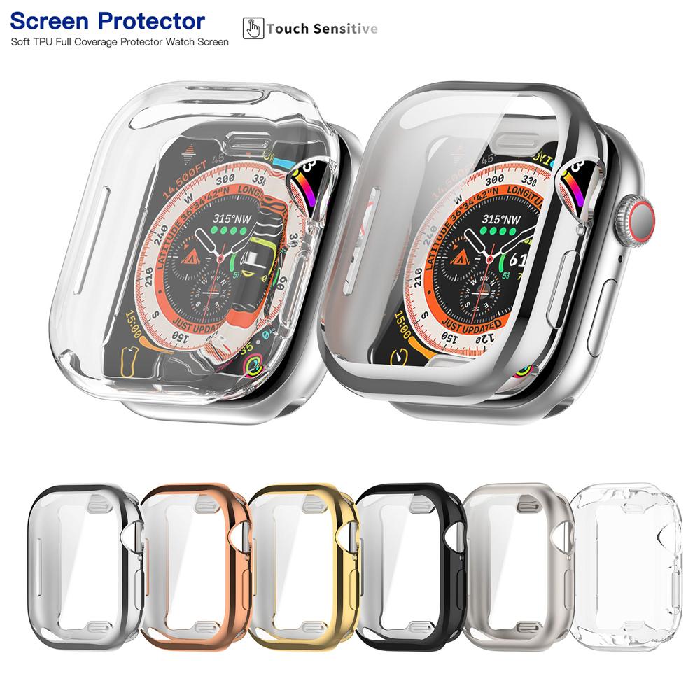 Etui TPU z powłoką galwaniczną do Apple Watch Series 10 42mm 46mm Ochraniacz ekranu Akcesoria Wszechstronne etui na zegarek do iwatch Series 10