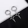 Rockyu Earrings for Women and Dangling Star Set for Both Stainless Steel Fashion Accessories Men, Hoop, Earrings, Stylish, Star, Earrings, Stylish,
