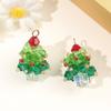 1/2/4pcs Colorful Christmas Tree Shaped Decorative Pendants, DIY Earrings, Christmas,Valentine's Day Gift Decoration Accessories
