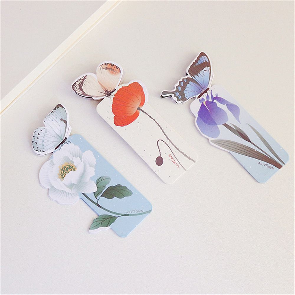School Supplies Cute Gift Paper Bookmark Stationery 3D Butterfly Bookmarks Bookmark
