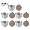 Small Metal Food Storage for Baby Stainless Steel Sauce Cup with Silicone Lid, Reusable Leakproof Dip Cups Bento Box Condiment Container, Dipping Bowl