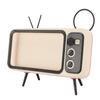 Retro Phone Holder TV Cell Phone Stand Desktop Decor Mount Portable for Home Bedroom Office Orange W
