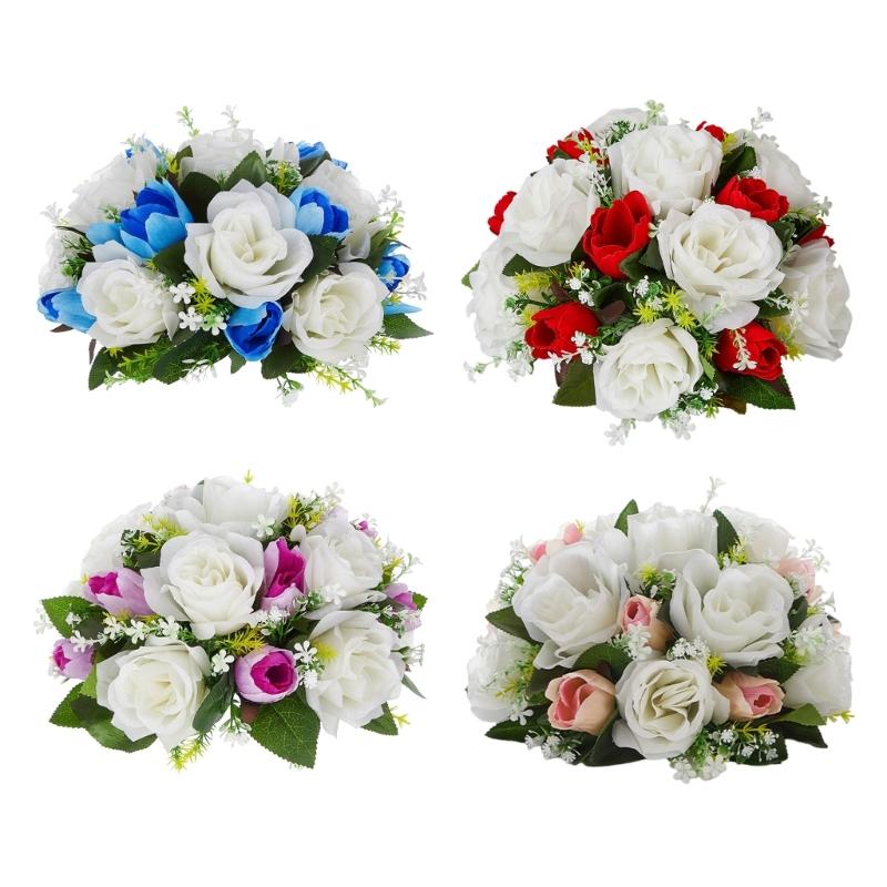 Artificial Flower Arrangements Flower Bouquets for Wedding Party Centerpieces Valentines Day