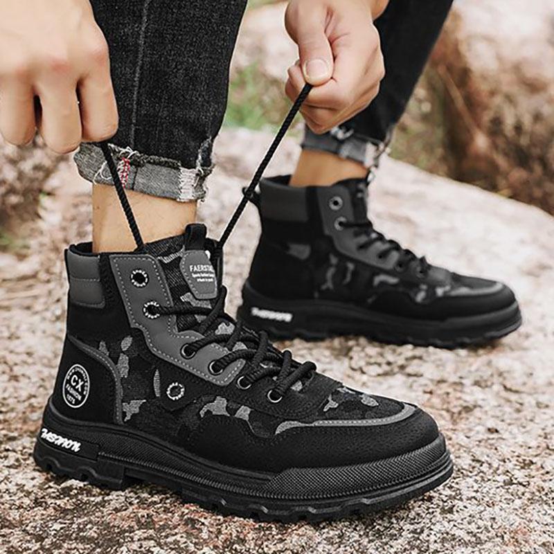 Bequeme Lässige Sportliche Flach Absatz Atmungsaktive Sneaker Übergröße Herrenschuhe Plus Doc Martens Arbeitsschuhe Trend Vielseitige Stiefel Herren