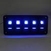 zmayastar 5-Way Waterproof Boat Switch Panel, 12-24V DC, for Cars, Ships, and Marine Use, Model SP-CYKG-01