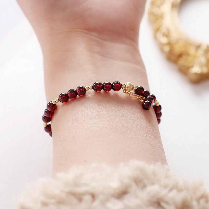 Crystal Garnet Bracelet Women's Niche Design Beaded Accessories