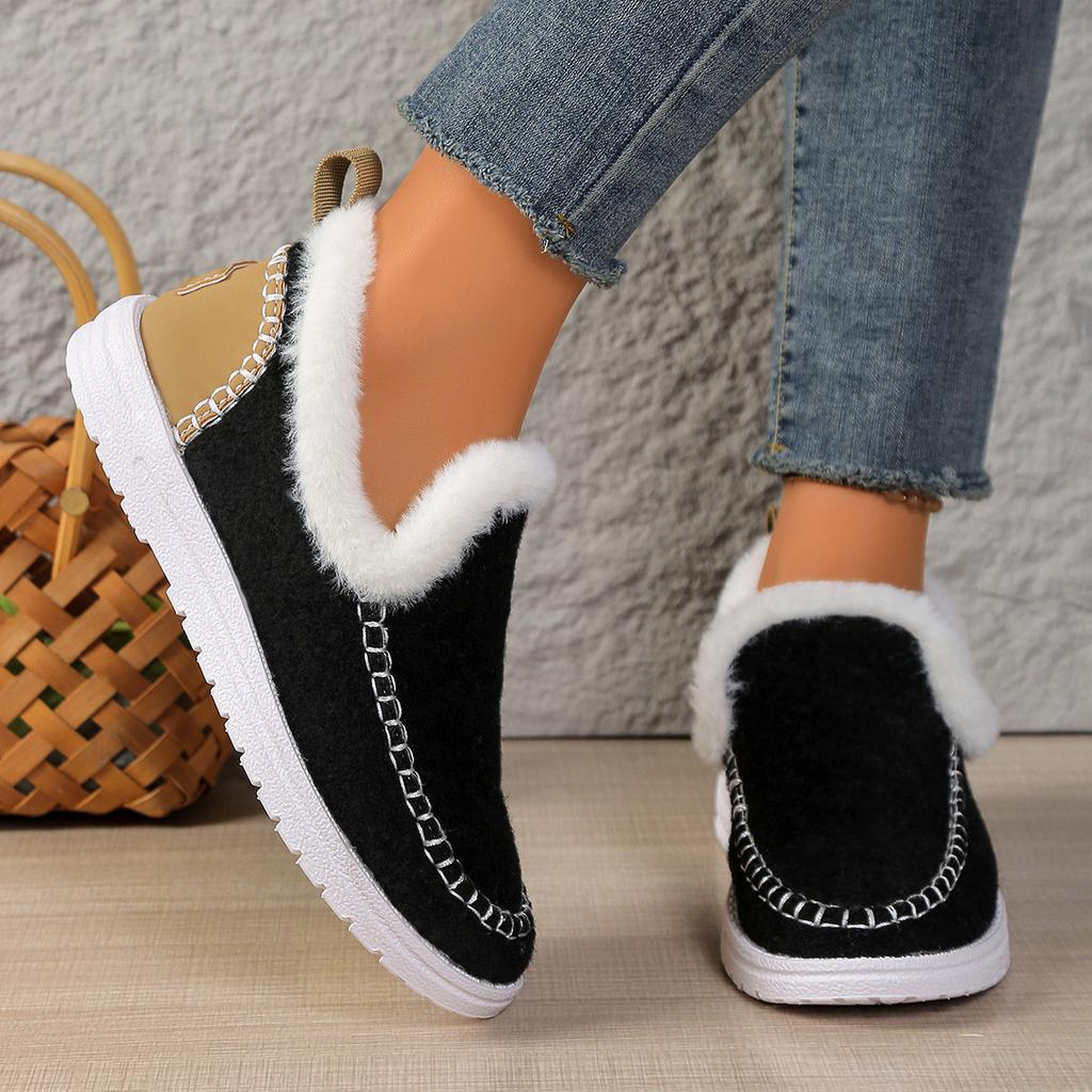 Fashion Designer Winter Flats Women Snow Boots Winter Warm Casual Shoes Short Plush Cotton Shoes Women Trend Walking Ankle Boots Women