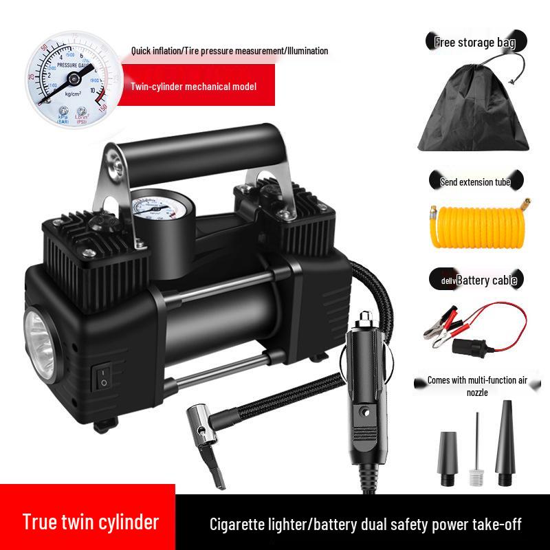 High-Power Dual Cylinder Portable Electric Car Tire Inflator