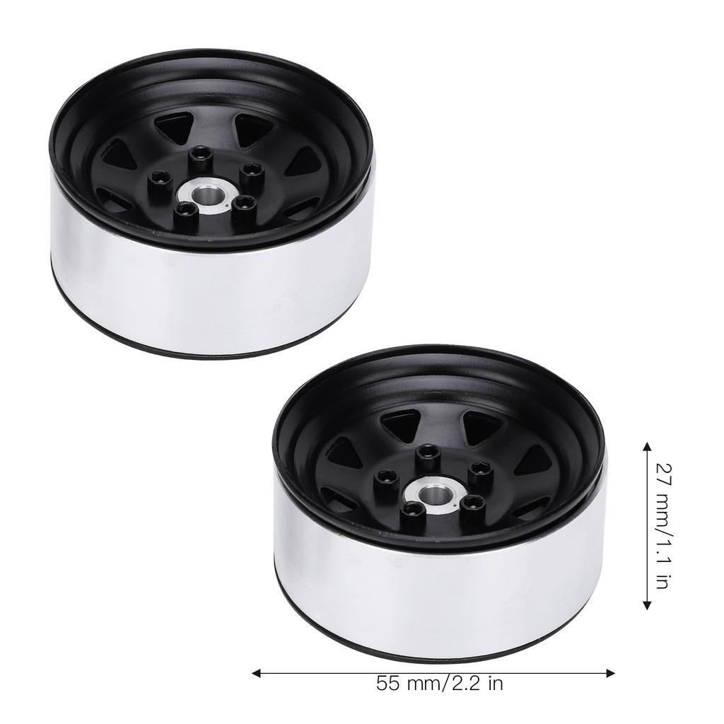 4pcs 1.9'' Aluminium Alloy Wheel Rims Hubs for 1/10 RC Crawler for   SCX10  (White )