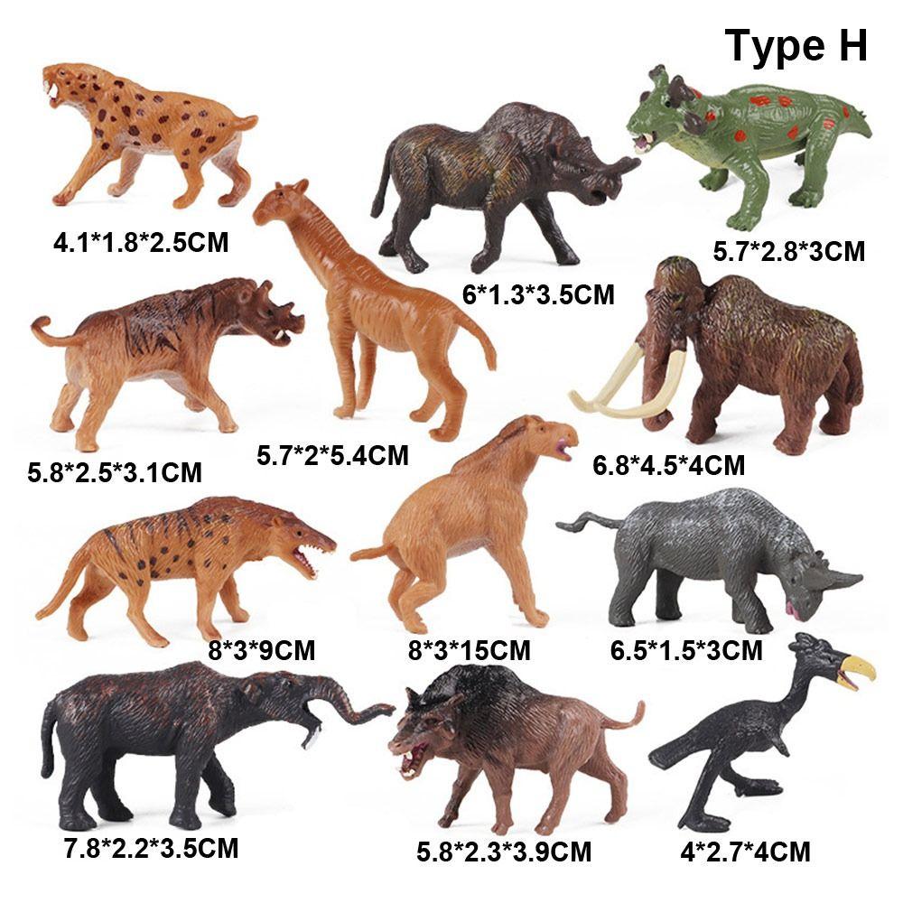 12pcs Mini Insects Simulation Ocean Animal Figurine Dog Cat Wild Animal Model  Kids Toys