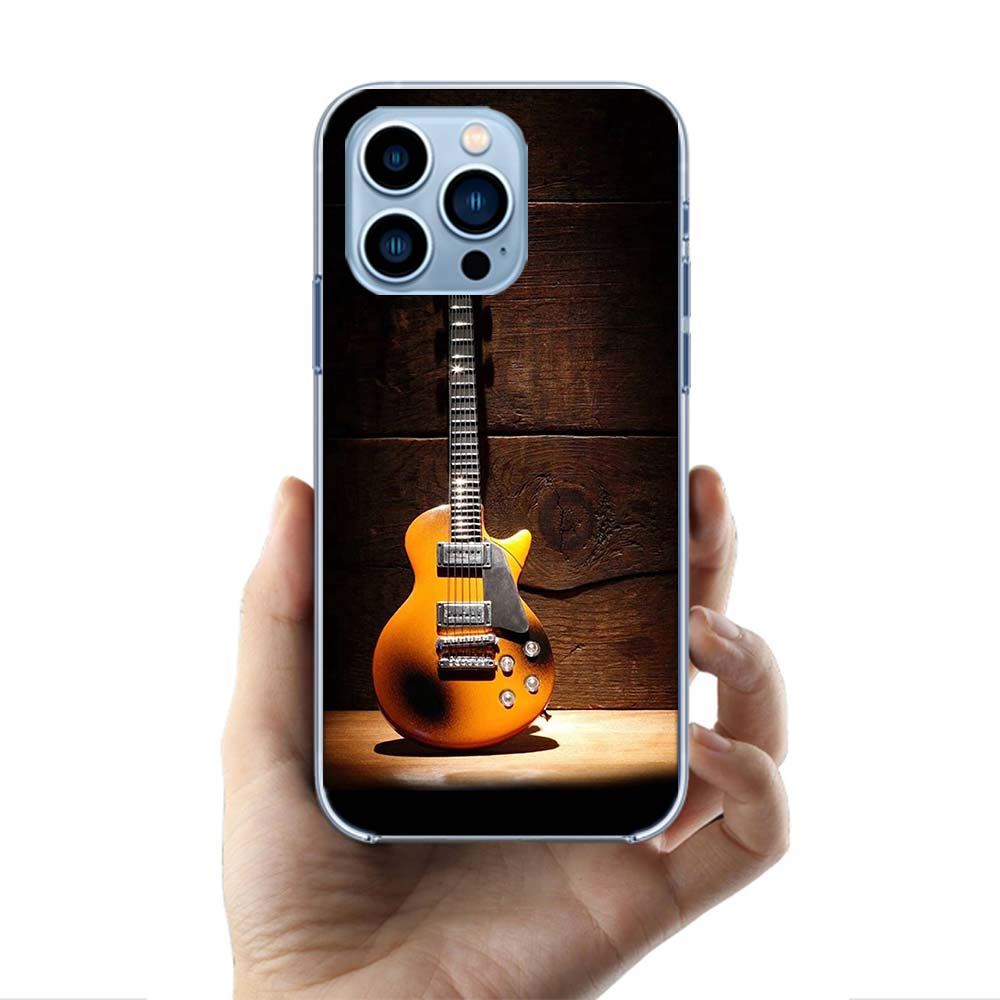 Retro Rock Music Electric Guitar Cases Phone Case For Iphone 17E 16E 17 Air 16 Pro Max 15 Pro 14 Plus 11 13 12 Mini Cover Cases