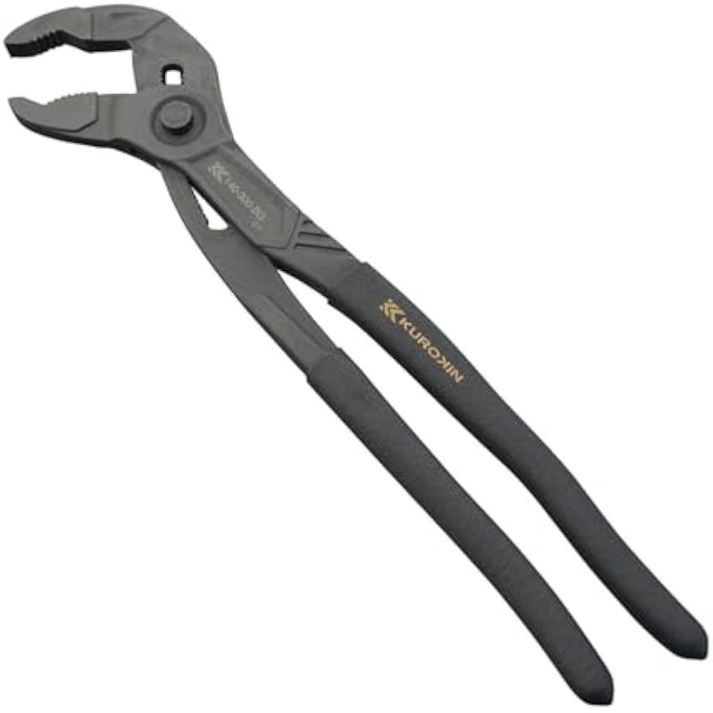 Fujiya quick water pump pliers, black gold, total length 305 mm, opening 60 mm, 140-300-BG