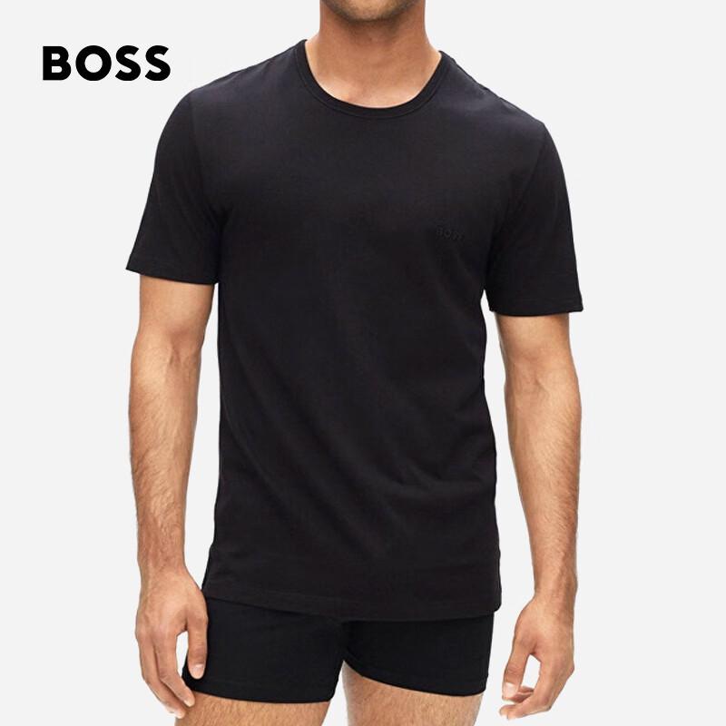 BOSS Men's Solid Logo Embroidered Crew Neck T-Shirt (3-Pack)