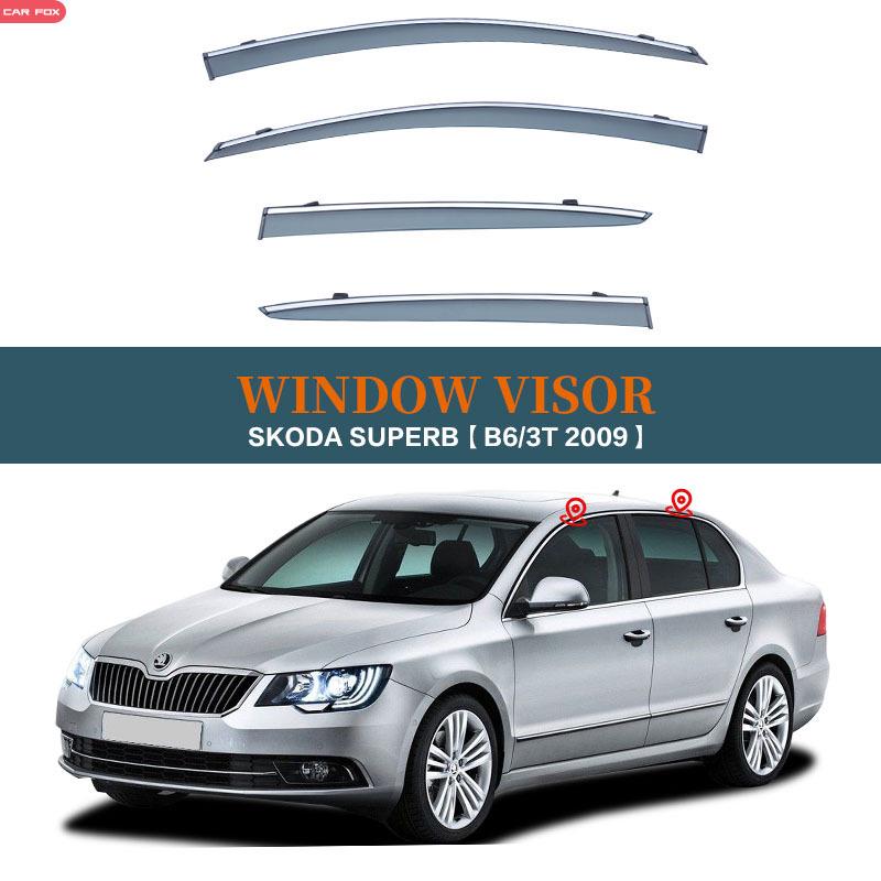 SKODA SUPERB Rearview Mirror Rain Guards - Fits Skoda Superb Window Visors