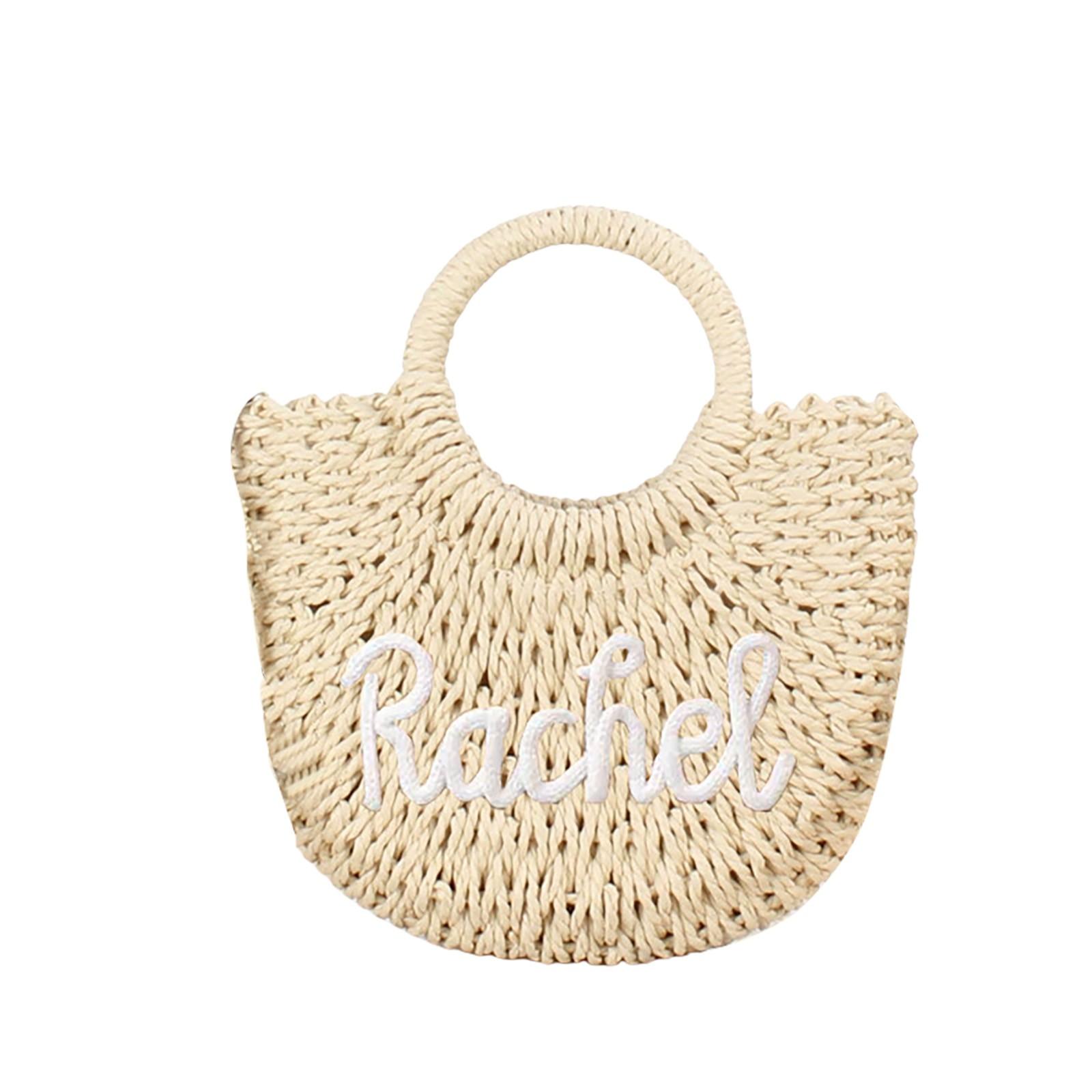 

Персонализированная женская пляжная сумка с именем, праздничная женская сумка-мессенджер One Size бежевый