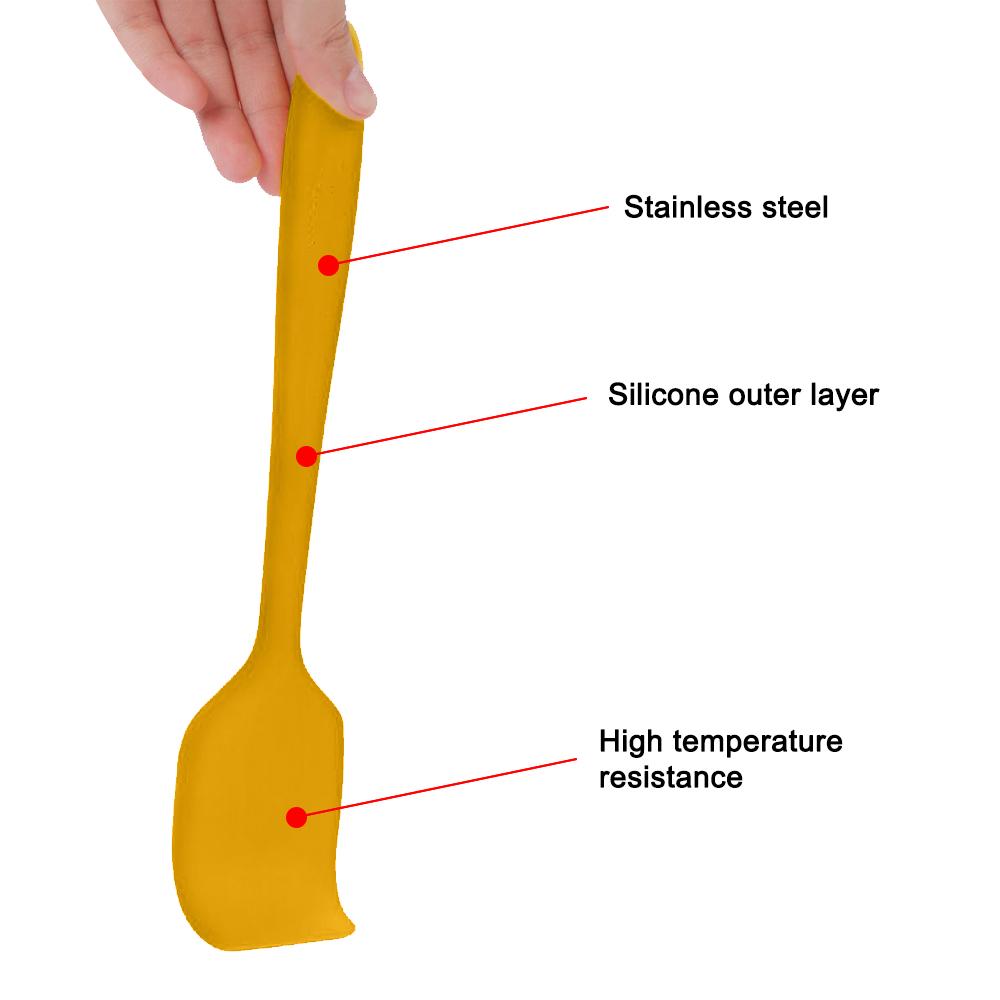 1PC 8-Color All-In-One Food Grade Soft Silicone Spatula Cream Scraper Stirring Knife Baking Tool Easy Clean Cake Decorating Stic