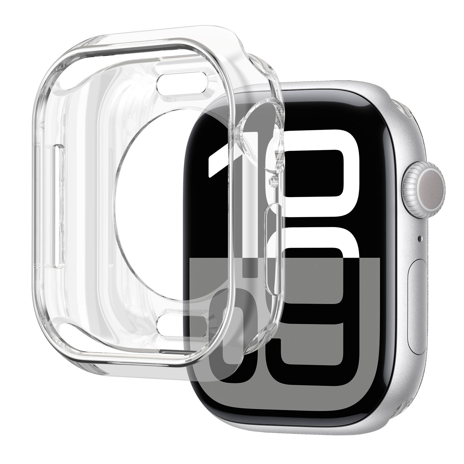 

Hollow TPU Case For Apple Watch 11 10 46mm 42mm Accessories NO Screen Protector Soft Protective bumper Cover iWatch Series 46 mm 42mm Series 10 11 прозрачный