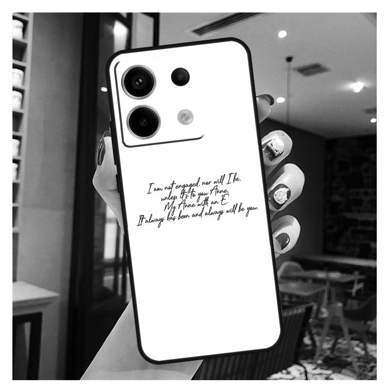 

Anne with an E Case For Xiaomi Redmi Note 13 12 10 9 8 11 Pro 12S 11S 10S 9S Remdi 13C 9C 10C 12C Cover Redmi Note 12S
