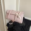 Leisure Large Capacity Underarm Bag Solid Color Women's Handbag Bow Ribbons Shoulder Bag  Daily