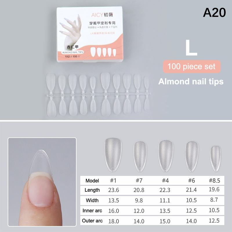 100Pcs/Box Matte Fake Nails No Polishing Press On False Nails Medium Short Design High Matt Soft Gel Nail Tips For Extension