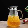 1.9L Hammered High Borosilicate Glass Water Pitcher with Handle