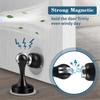 2-Pack Door Stoppers Black, Stainless Steel Magnetic Door Catch Heavy Duty Magnetic Door Stoppers with 3M Self-Adhesive Adhesive and Screws