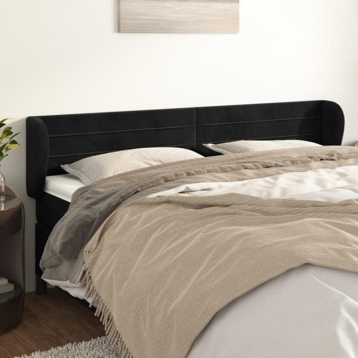 VidaXL Headboard with Ears Black 163x23x78-88 Cm Velvet3117340
