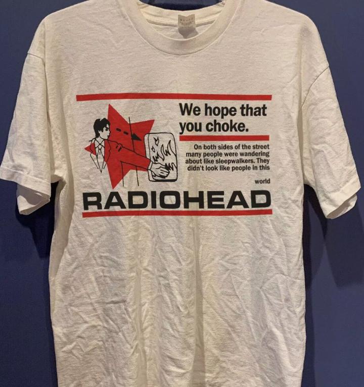 SALE Vintage Radiohead Shirt Radiohead White Retro Concert T-shirt Unisex T-Shirt XXXL