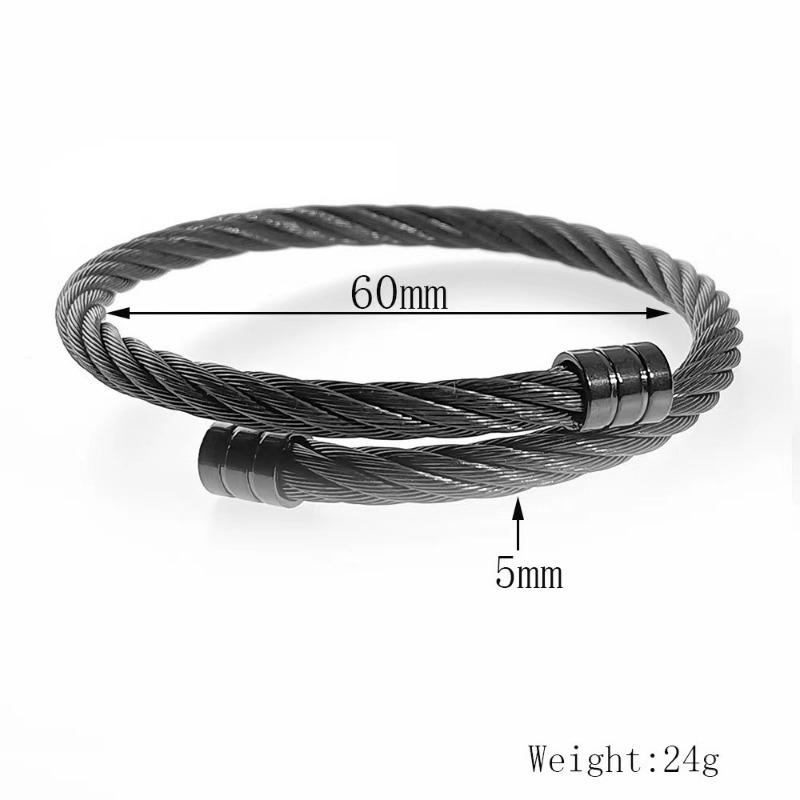 Titanium Steel Bracelet Weiya Steel Wire Open Elastic Simple Bracelet Stainless Steel Jewelry
