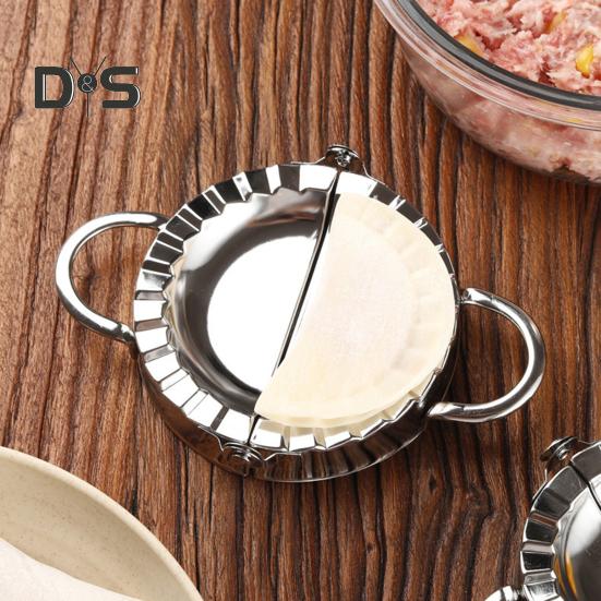 Teigtaschenformer aus Edelstahl, Ravioli-Kuchenpresse, rostfreies Küchengerät zum schnellen Falten von Wonton-Teig