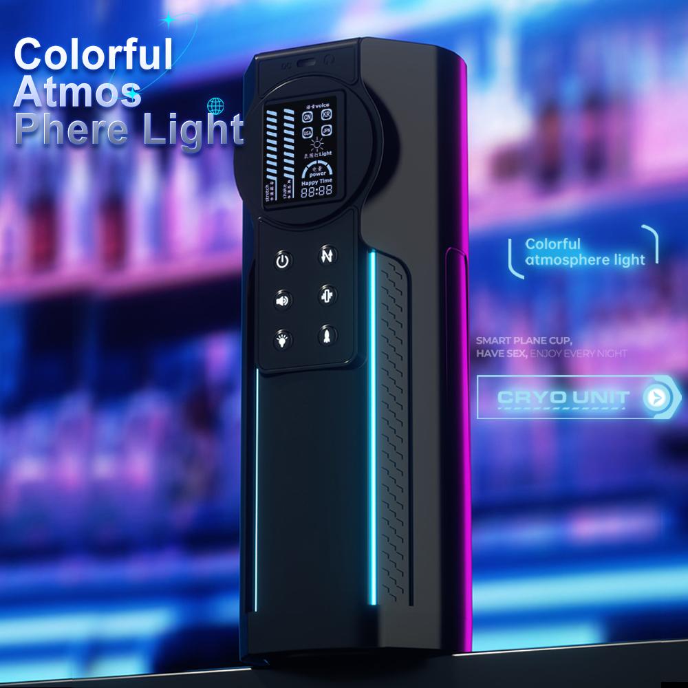 New Automatic Telescopic Male Masturbator 10 Frequency Telescopic Vibration One-button Explosion Piston Vagina Genital Oral Sex Adult Sex Toys 18+
