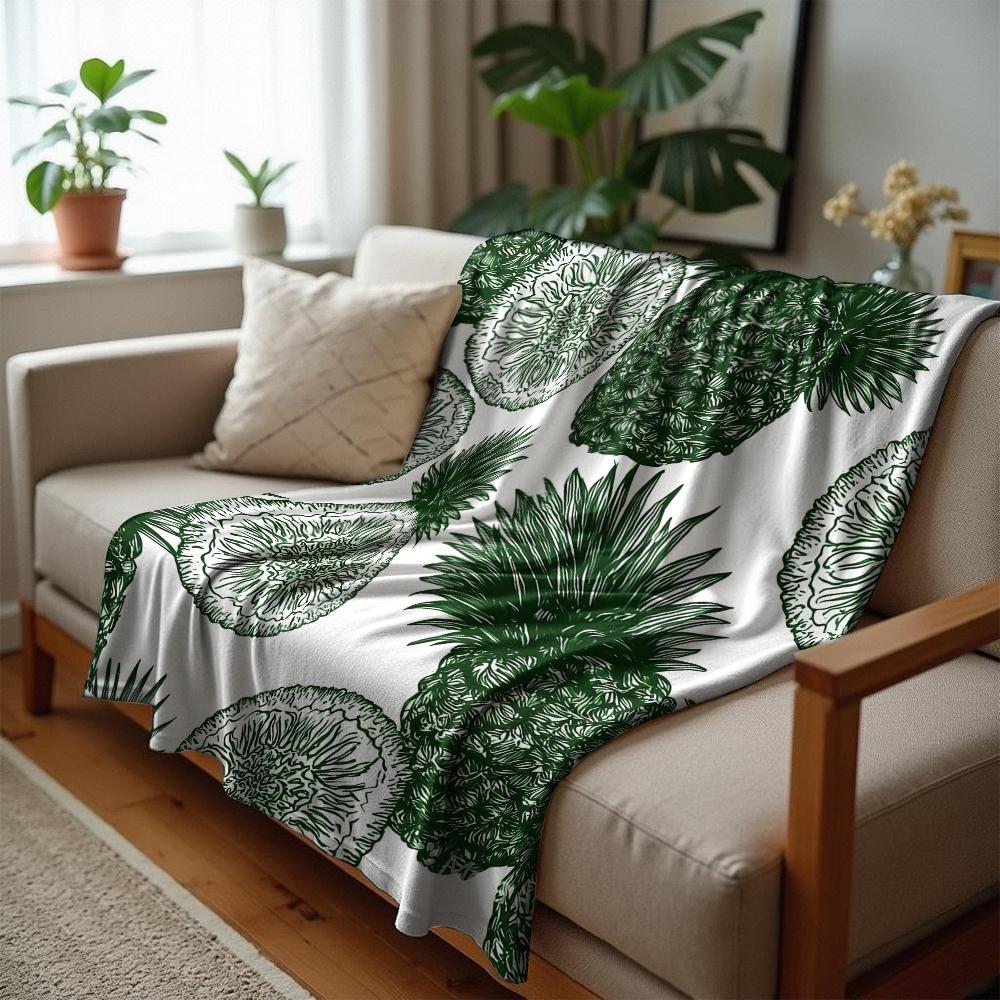Green Jade Heart Stone Cluster Soft Flannel Blanket Breathable Warm Throw for Office Car Sofa Kids Room Birthday Xmas Gift