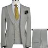 Men's European and American Slim-Fit Double-Breasted Suits: Professional and Wedding Three-Piece Sets