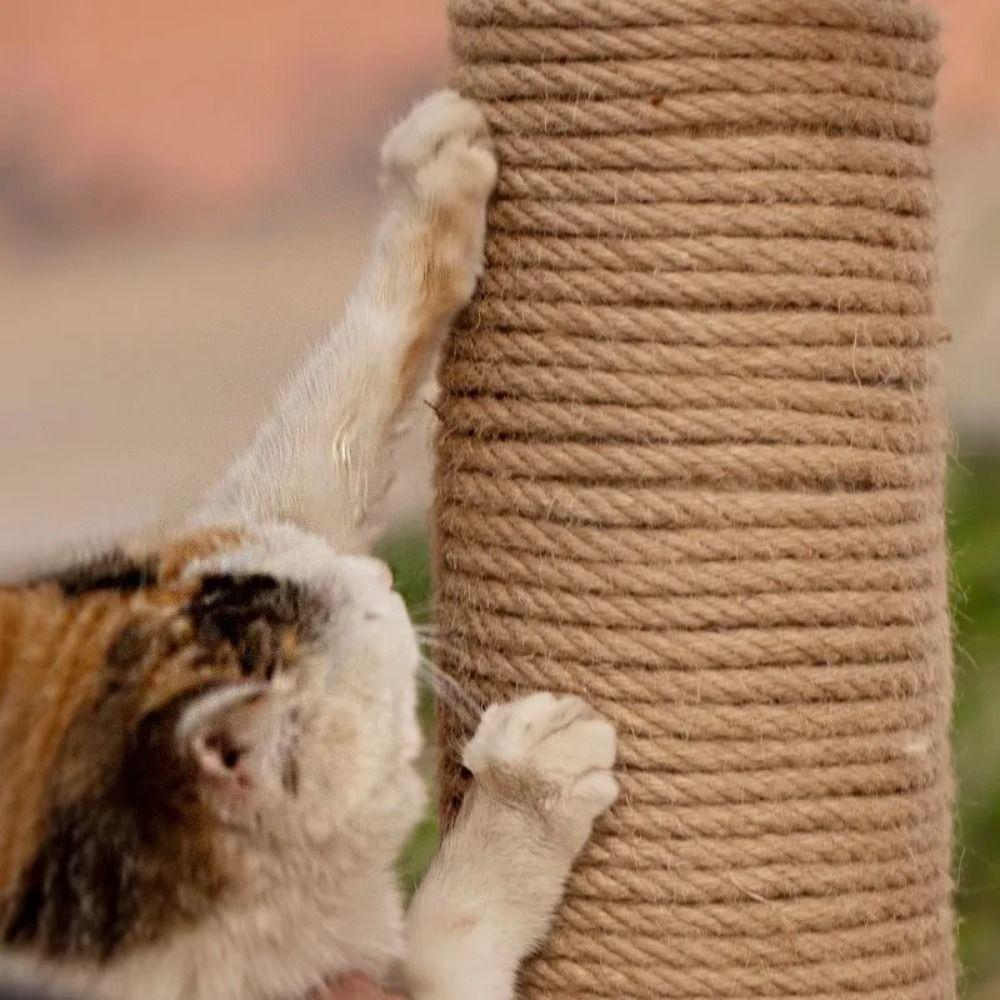50M Sisal Rope Reusable Wear-resistant Cat Climbing Frame Replacement Rope Multipurpose Durable Desk Legs Binding Rope