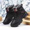 Winter Men's Shoes Outdoor Mountaineering Men's Boots Large Size Snow Boots Men's Velvet Thermal Cotton Shoes Thickened Leather Travel Shoes